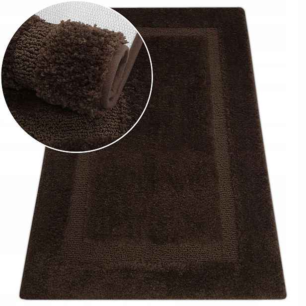 Koupelnová Předložka Hnědá 50x80 Podgumovaná Měkká Do Koupelny Brown