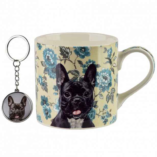 Mondex KUBEK NOYA, porcelán, 380 ml, 9 x 13 x 9 cm, buldog francouzský