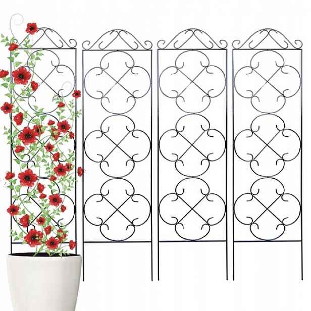 Paraván na popínavé rostliny 120 cm, 4 rozpětí