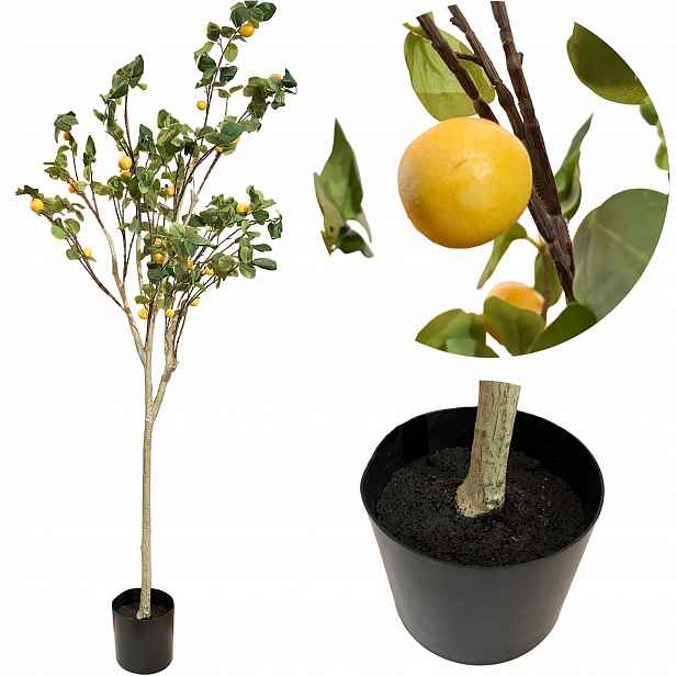 Umělý Citronový Stromek 180 cm Velký Citron Rostlina Jako Živá Realistická