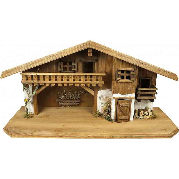 Vánoční Betlém Stajenka Dekorace 70x29x33CM Pro Postavy 9-11CM
