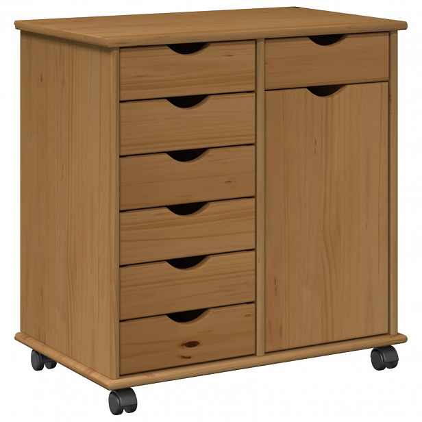 vidaXL Kolejová skříň 63,5 x 39 x 65,5 cm Masivní borovicové dřevo