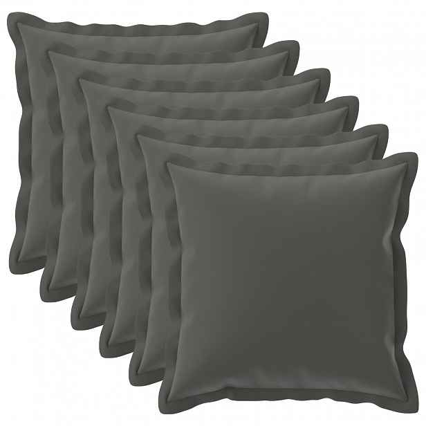 vidaXL Povlak na polštář 6 ks HOUTEN Antracitová 65 x 65 cm Polyester