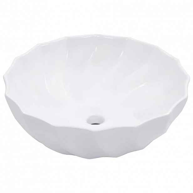 vidaXL Umyvadlo bílé 46 x 17 cm keramika