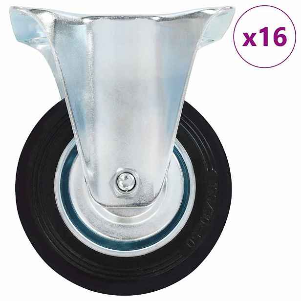 vidaXL 16 ks pevná kolečka 100 mm