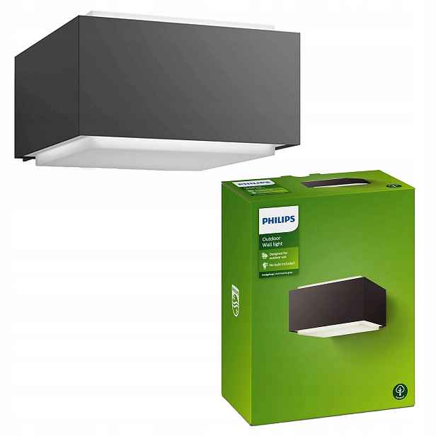 Zahradní Led lampa Fasádní nástěnné svítidlo Hedgehog E27 IP44 Antracit Philips