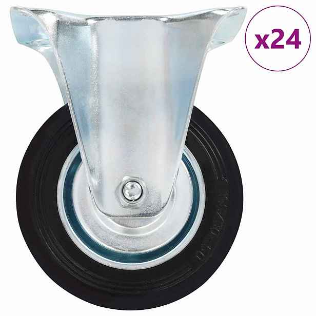 vidaXL 24 ks pevná kolečka 100 mm