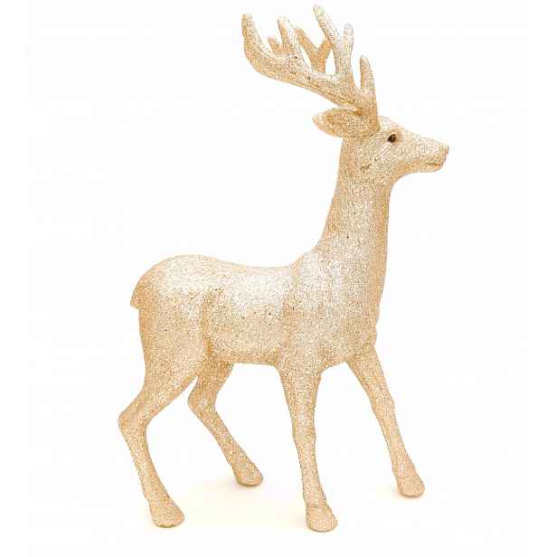 Sob Brokátový Jelínek 45 cm Velký Zlatý
