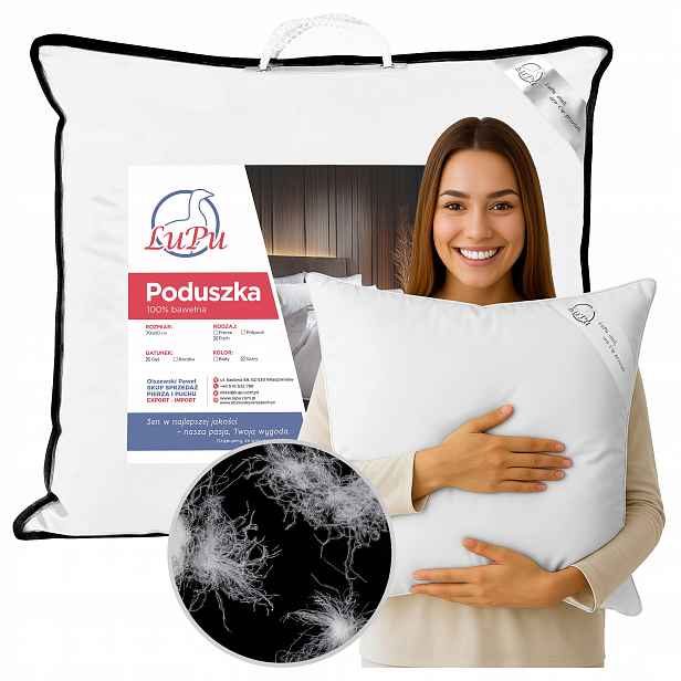 Polštář 70x80 na spaní z Husího Peří, šedý, antialergický, bílý