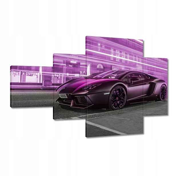 Obrazy 130x80 Fialové sportovní auto