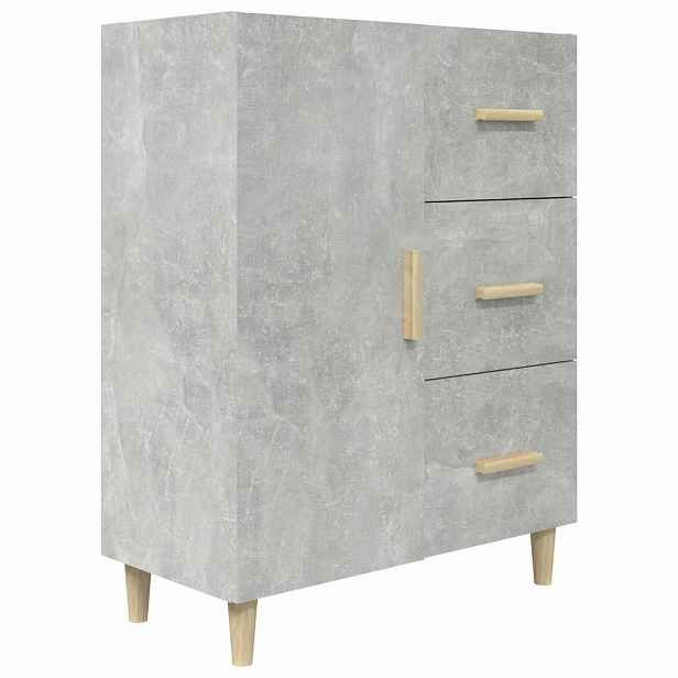 vidaXL Příborník betonově šedý 69,5 x 34 x 90 cm kompozitní dřevo