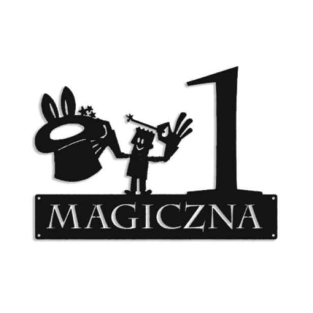 Číslo Na Dům 60 cm Tabule Adresa Ocel 2 mm Magická ul.
