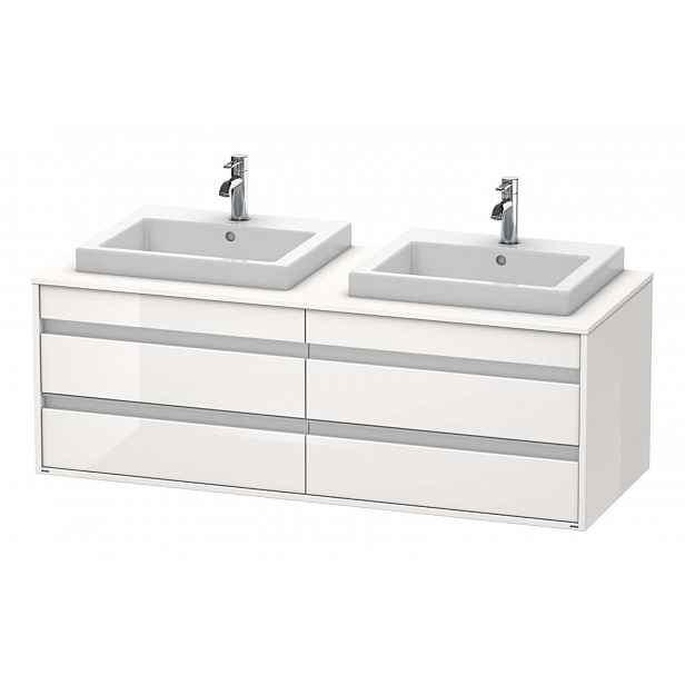 Duravit Ketho - Umyvadlová skříňka 50x140x55 cm, 4 zásuvka, lesklá bílá KT6757B2222