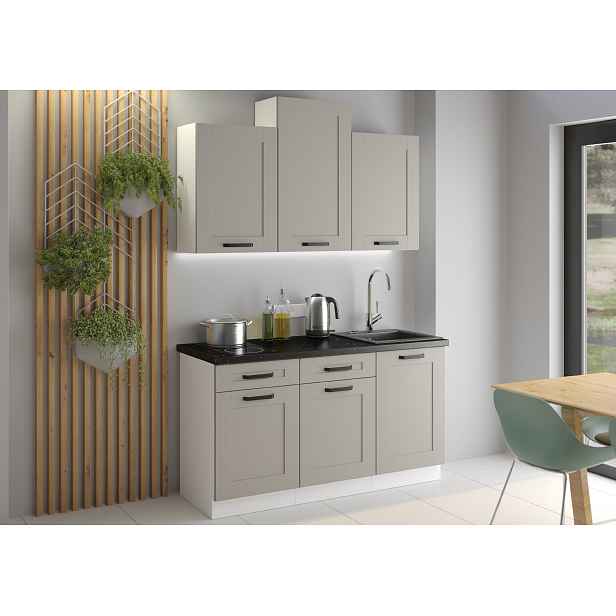 Kuchyňská linka 150 cm Luna 1 - Bílá + Clay Grey