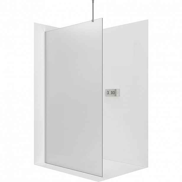 Sprchová zástěna Walk-in Onyx Top Round L/P - 8 mm - kulatá vzpěra - chrom, mléčné sklo - 100x200 cm