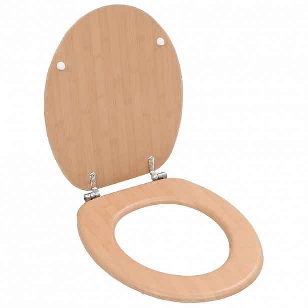 vidaXL WC sedátko s víkem MDF motiv bambusu
