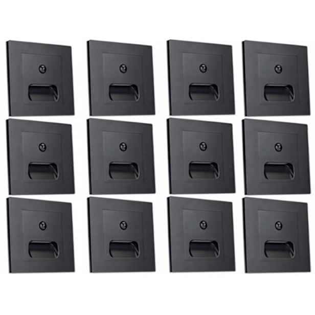 12x Led svítidlo 230V Zapuštěné schodišťové svítidlo Snímač pohybu soumraku