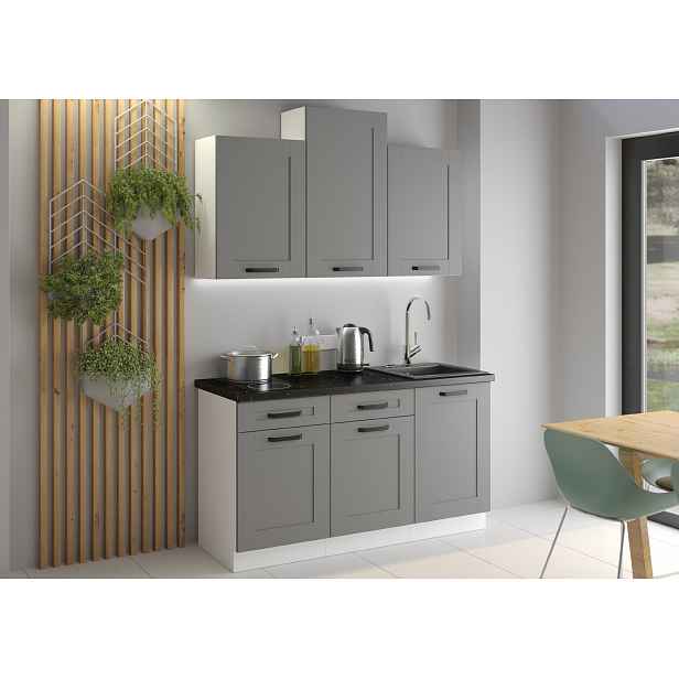 Kuchyňská linka 150 cm Luna 1 - Bílá + Dust Grey