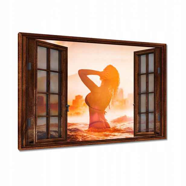 Obrazy 120x80 Žena v moři