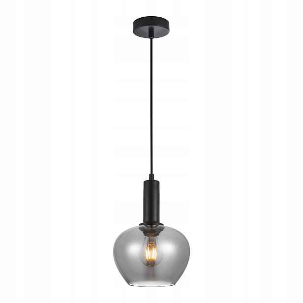 Stabla PND-30084-1-BK-SG Závěsná lampa s kouřovým stínítkem