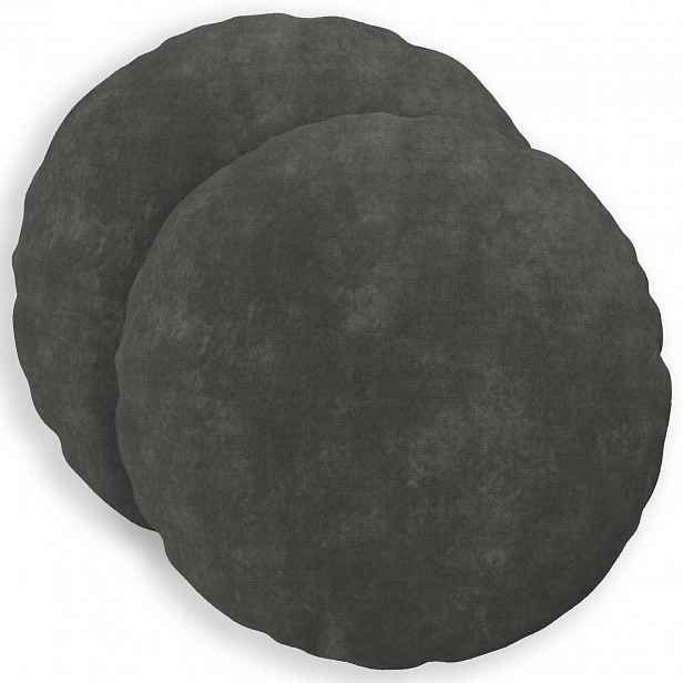 vidaXL Povlak na polštář 2 pcs HEERLEN Antracitová Ø 40 cm