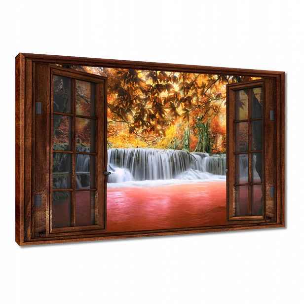 Obrazy 120x80 Oranžový vodopád