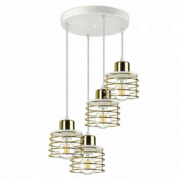 Závěsná lampa Lustr Glamour Zlatý Chrom Měď