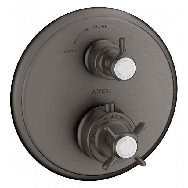 Axor Montreux - Termostatická sprchová baterie pod omítku, kartáčovaný černý chrom 16800340