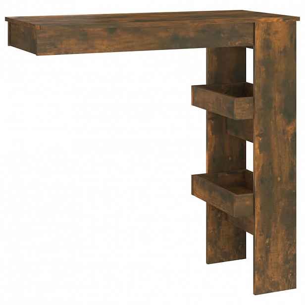 vidaXL Nástěnný barový stolek kouřový dub 102 x 45 x 103,5 cm