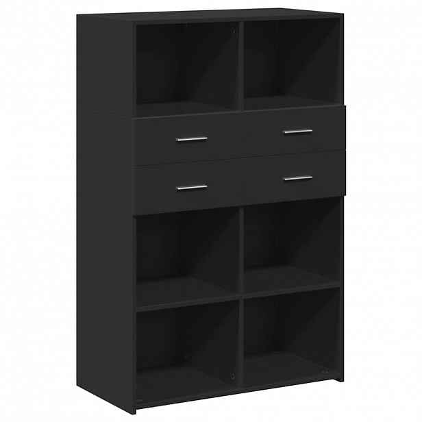 vidaXL Skříň highboard černá 80 x 42,5 x 124 cm kompozitní dřevo