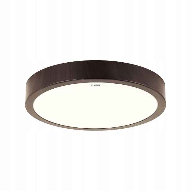 Struhm Stropní Svítidlo Koupelnový Atut Ø38cm Led 24W IP44 Tmavé dřevo