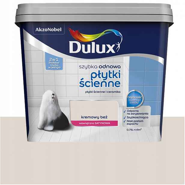 Dulux barva na glazuru Rychlá obnova Stěnové dlaždice Krémová Béžová 0,75L