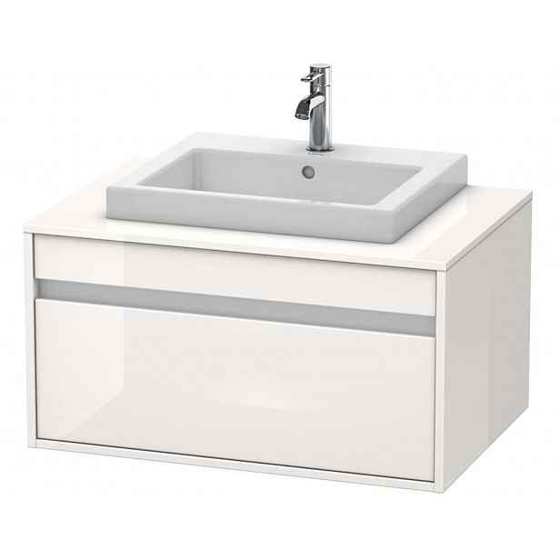 Duravit Ketho - Umyvadlová skříňka 43x80x55 cm, 1 zásuvka, lesklá bílá KT679402222