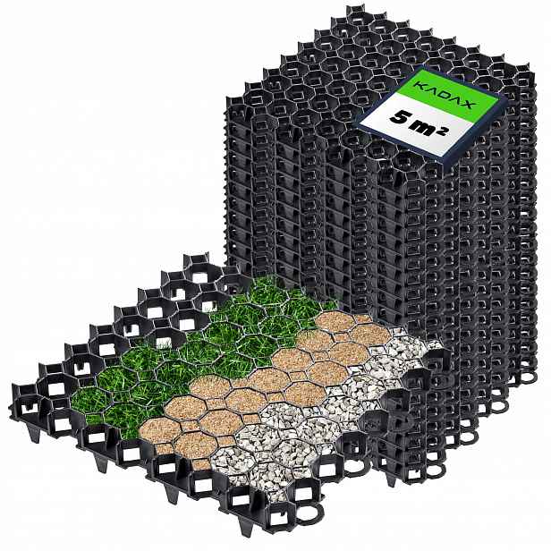 Geokrata Parkovací Mřížka Trávníková 50x50x3,5 20 Ks Zahradní 530 TON/m2