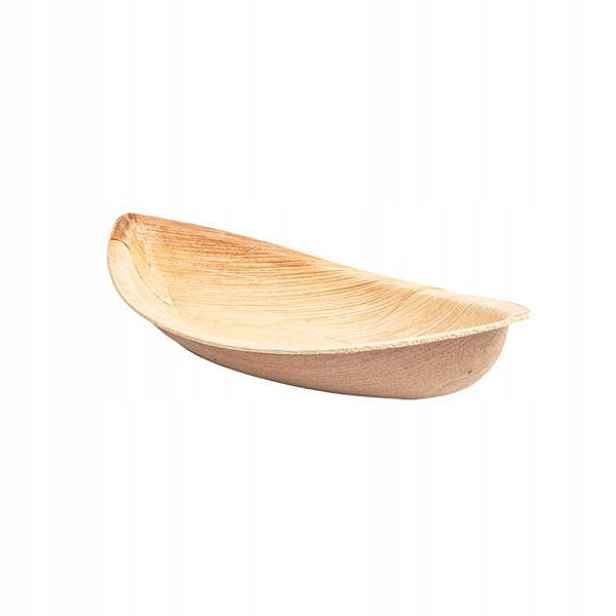 Jednorázové tácky fingerfood z eko palmových listů 21 x 11 x 4 cm 25 ks
