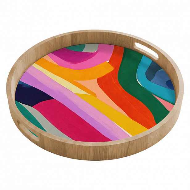 OnlyWow SERVÍROVACÍ PODNOS Abstraktní - barevné - vlny - linie 50x50 cm