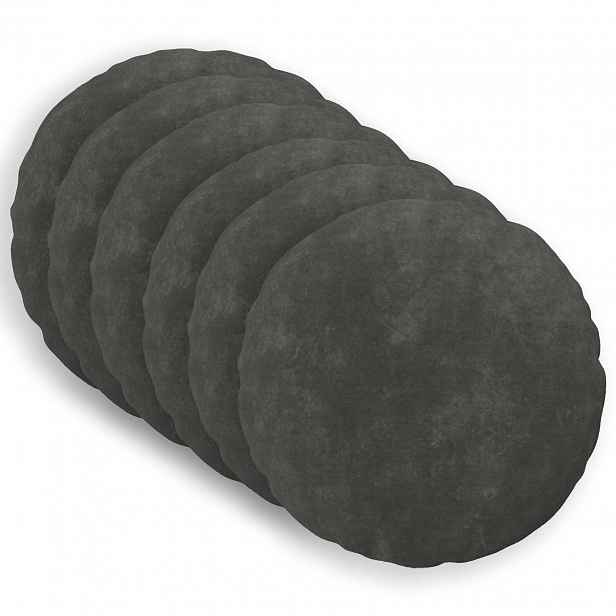 vidaXL Povlak na polštář 6 pcs HEERLEN Antracitová Ø 40 cm
