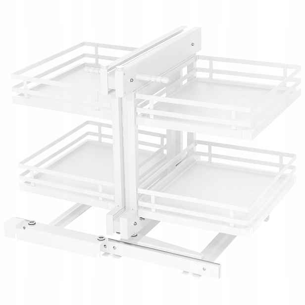 Koš Cargo Corner Magic 900mm MPTJ017 Ks Levý Přítah Bílý Plné Dno Amix
