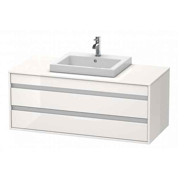 Duravit Ketho - Umyvadlová skříňka 50x120x55 cm, 2 zásuvka, lesklá bílá KT675602222