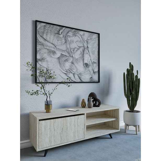 TV stolek Maku - Travertine