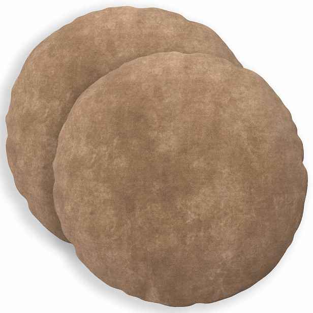 vidaXL Povlak na polštář 2 pcs HEERLEN Taupe Ø 40 cm