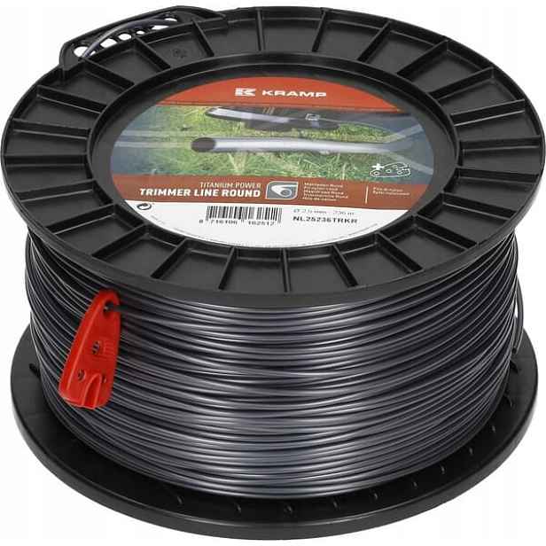 Žací struna Ø 2.5 mm 236 m kulatá Titanium Power šedá Kramp NL25236TRKR