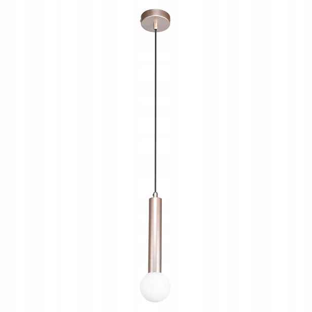 Závěsná lampa Italux Filano Kávová tuba 1xG9 5W Bílá Kulička
