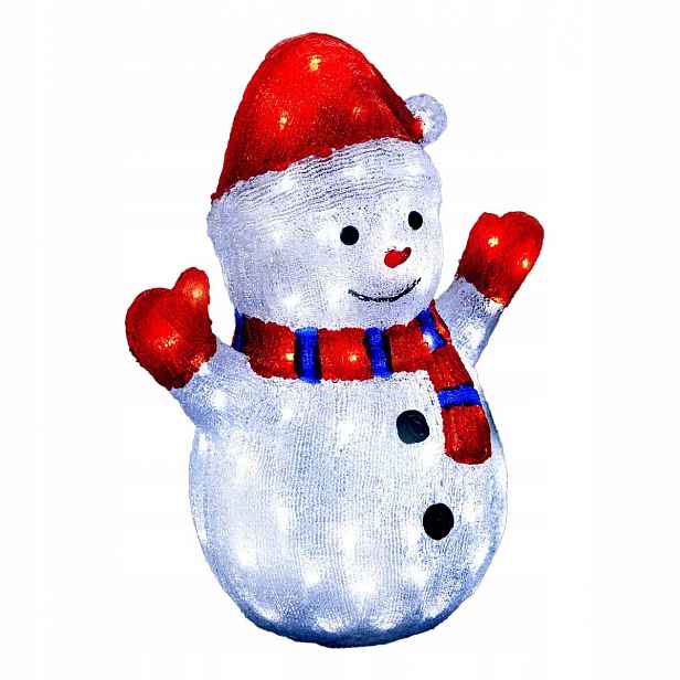 Led Sněhulák 48 CM Plast Solární Napájení 90 Diod IP44