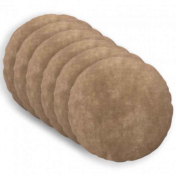 vidaXL Povlak na polštář 6 pcs HEERLEN Taupe Ø 40 cm