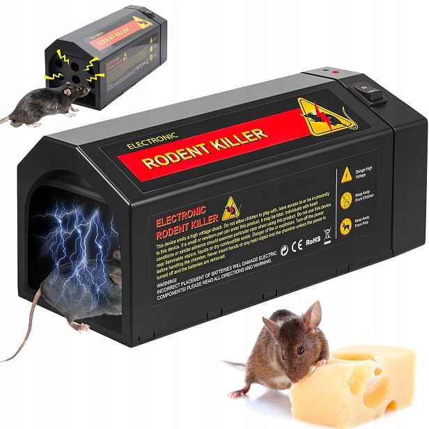 1x Elektrická past na myši, Past na myši, opakované použití