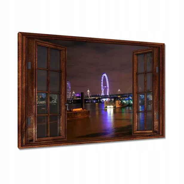 Obrazy 120x80 Fialový London Eye