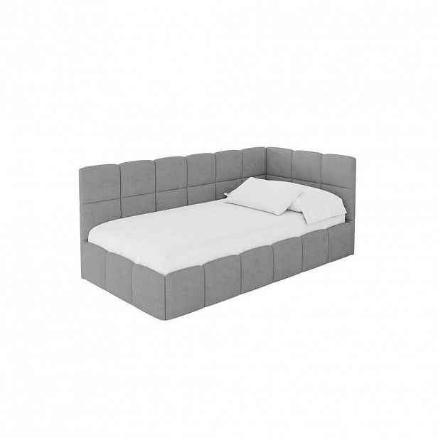 ALTDECOR JEDNOLŮŽKOVÁ POSTEL pro mládež s úložným prostorem vlevo, bez matrace - LIVY 80x200 šedá