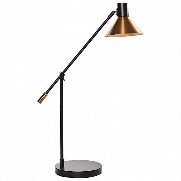 Beliani STOLNÍ LAMPA NA PSACÍ STŮL Zlatá/Černá Pinkeen