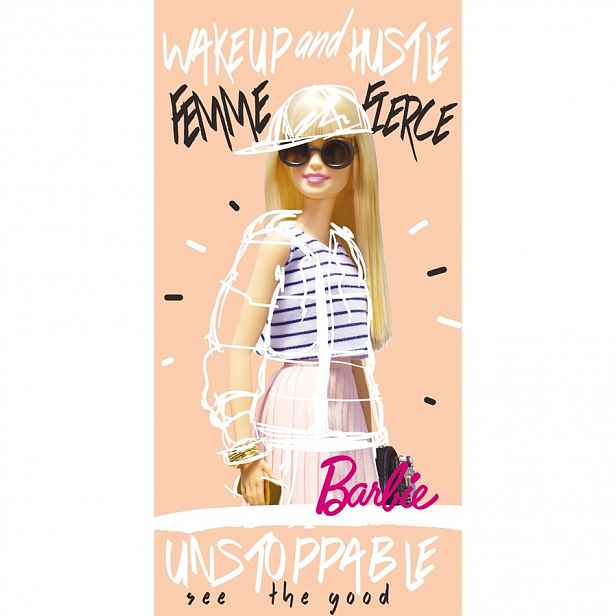 Carbotex Osuška Barbie Módní Ikona, 70 x 140 cm